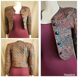 Quilt Fabric Blazer (Size: M-L)